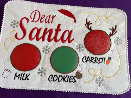 In The Hoop Christmas Eve Mat Digital Download Machine Embroidery Design File 12x8Hoop - Image 2