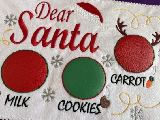 In The Hoop Christmas Eve Mat Digital Download Machine Embroidery Design File 12x8Hoop - Image 3