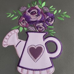 In The Hoop Watering Can Flowers 2 Designs Included Digital Download Machine Embroidery Design File 8×8 or 12×8 Hoop