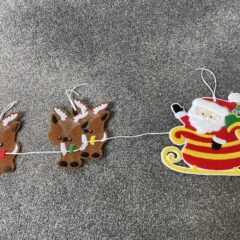 PLEASE READ DESCRIPTION BEFORE PURCHASING In The Hoop Santa And Reindeer Digital Download Machine Embroidery Design File 12x8 Hoop and 5×7 (Can Be Created In Bigger Hoops)