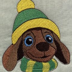 In The Hoop Christmas Daschund Digital Download Machine Embroidery Design File 4×4 Hoop