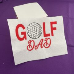 In The Hoop Golf Dad Digital Download Machine Embroidery Design File 5 X7
