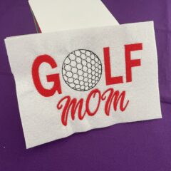 In The Hoop Golf Mom/Mum Digital Download Machine Embroidery Design File 5 X7