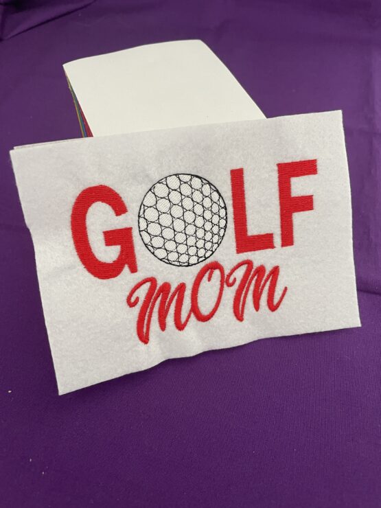 In The Hoop Golf Mom/Mum Digital Download Machine Embroidery Design File 5 X7
