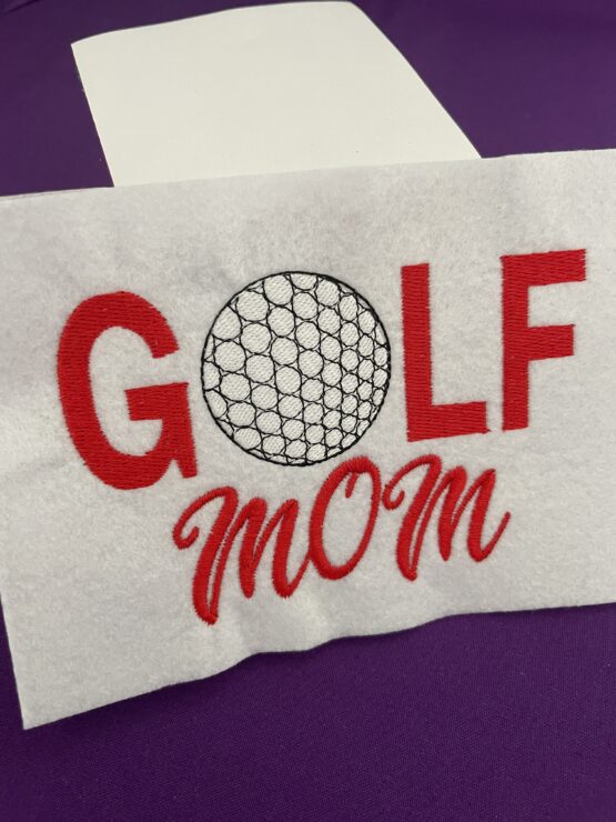 In The Hoop Golf Mom/Mum Digital Download Machine Embroidery Design File 5 X7 - Image 3