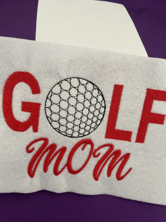 In The Hoop Golf Mom/Mum Digital Download Machine Embroidery Design File 5 X7 - Image 4