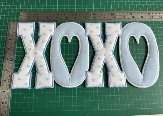 In The Hoop Padded XOXO Hanger Digital Download Machine Embroidery Design File 5x7 Hoop - Image 2