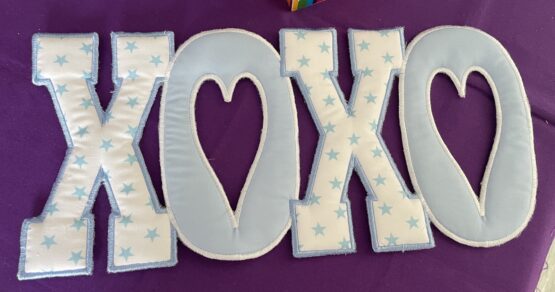 In The Hoop Padded XOXO Hanger Digital Download Machine Embroidery Design File 5x7 Hoop - Image 4