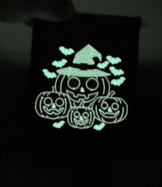 In The Hoop Halloween Pumpkin Door Hanger Digital Download Machine Embroidery Design File 5×7 Hoop - Image 3