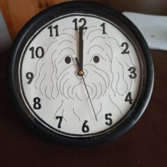 In The Hoop Sprockerpoo Clock Face Digital Download Machine Embroidery Design File 8×8 or 12×8 Hoop