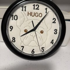 In The Hoop French Bulldog Clock Face Digital Download Machine Embroidery Design File 8×8 or 12×8 Hoop