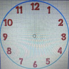 In The Hoop Plain Clock Face Digital Download Machine Embroidery Design File 8×8 or 12×8 Hoop