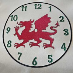 In The Hoop Dragon Clock Face Filled and Outline Digital Download Machine Embroidery Design File 8×8 or 12×8 Hoop