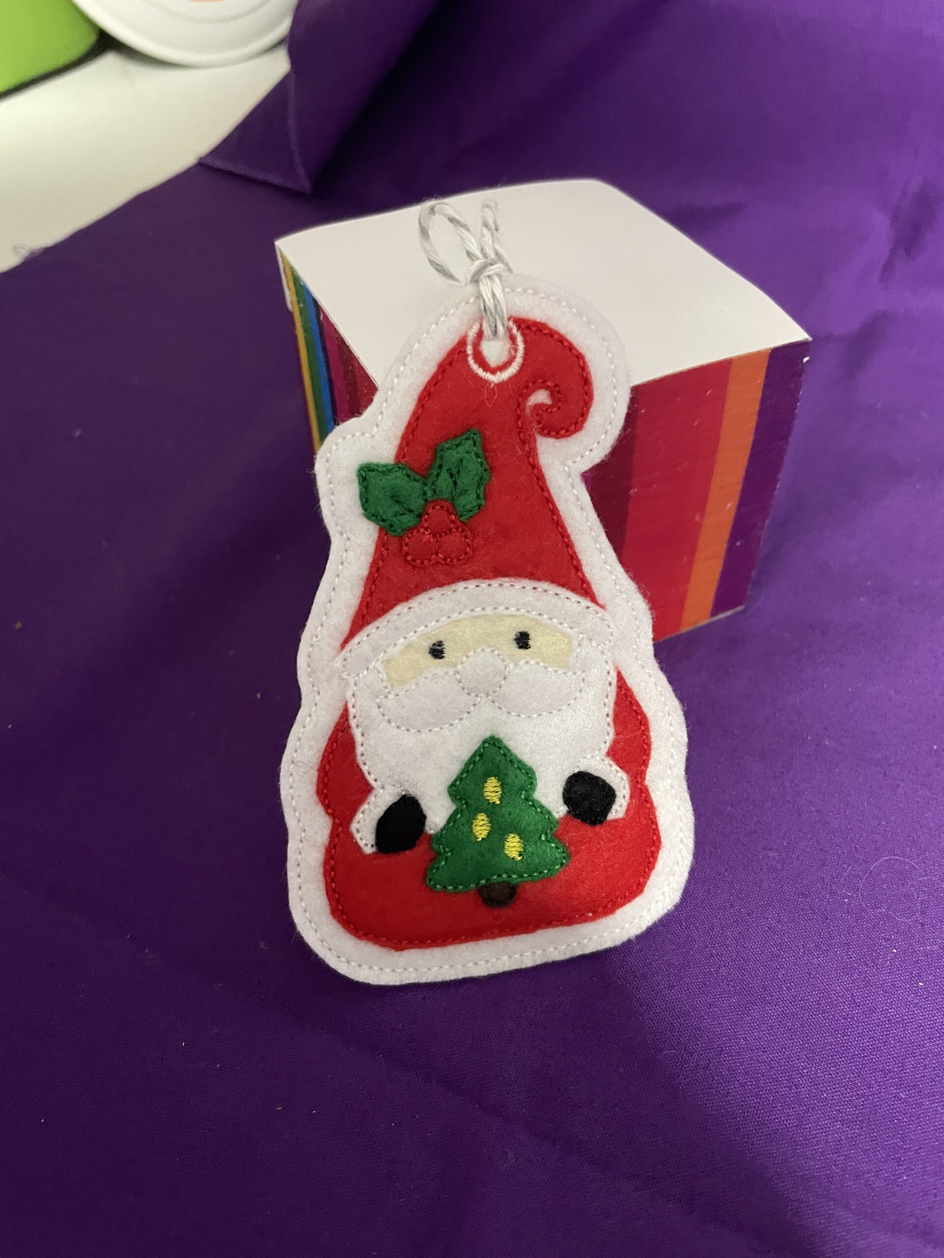 In The Hoop Applique Gnome Hanger Decoration Digital Download Machine Embroidery Design File 5X7 Hoop - Image 2